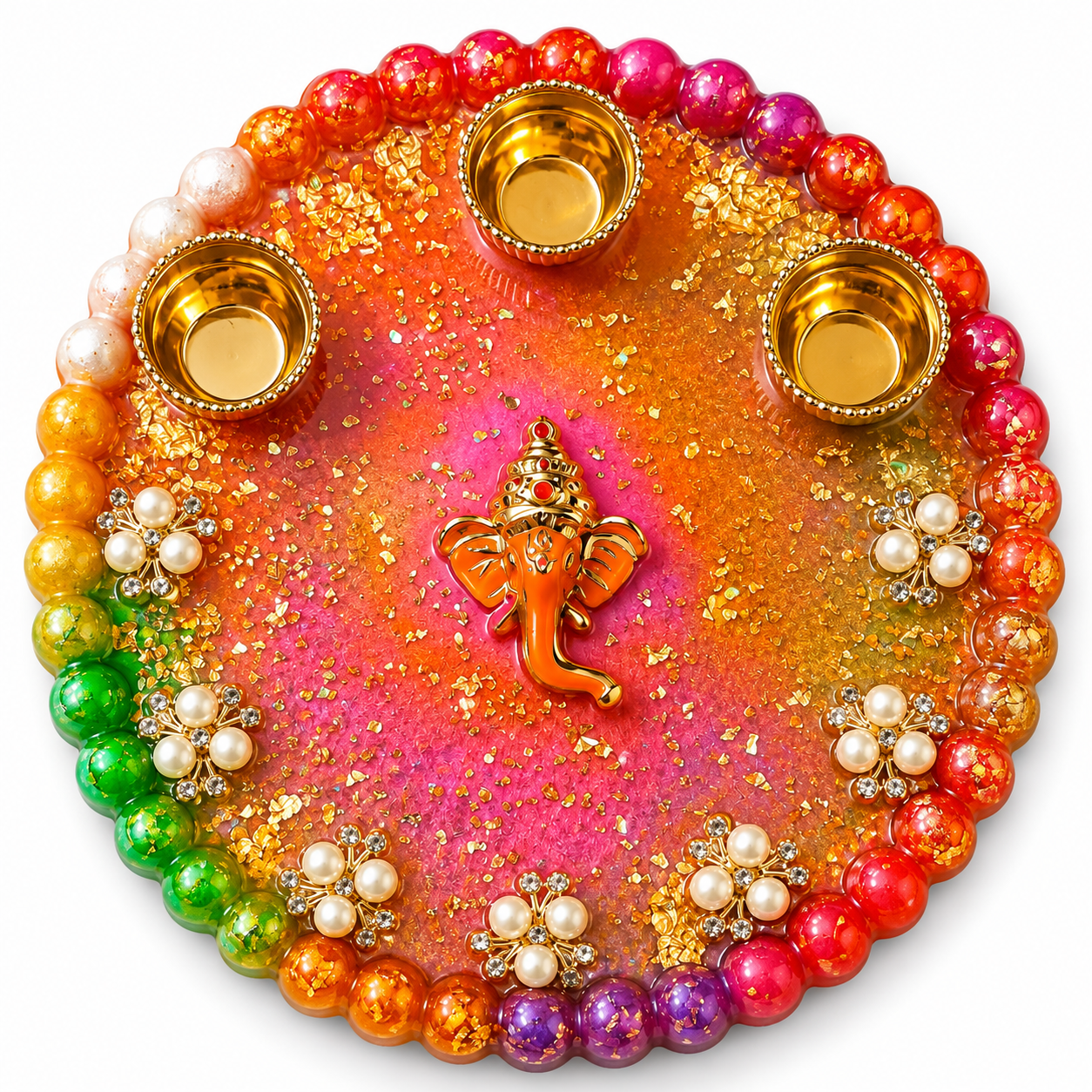 Resin Pooja Thali (Medium Size)