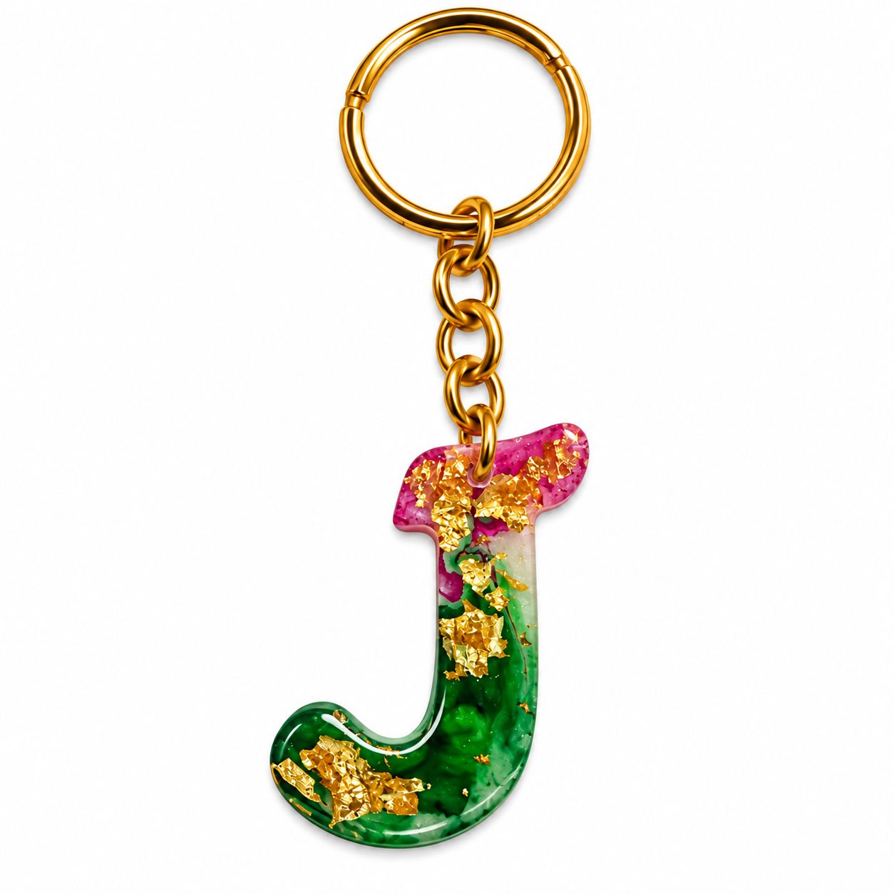 Alphabet Epoxy Resin Keychain