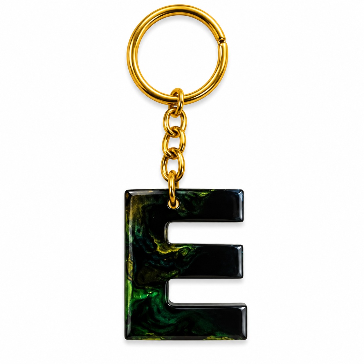 Alphabet Epoxy Resin Keychain