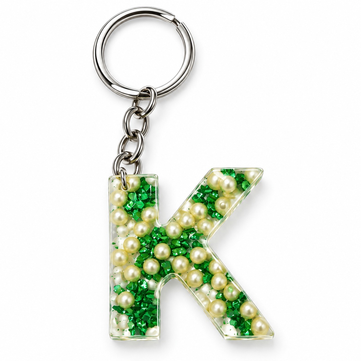 Alphabet Epoxy Resin Keychain