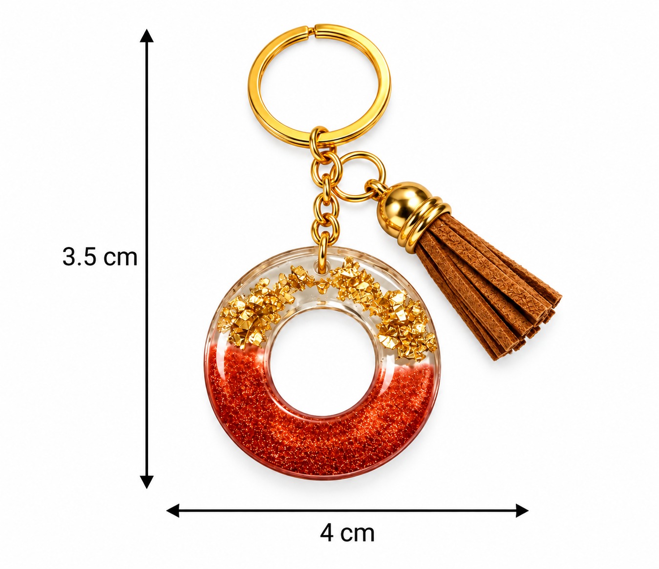 Alphabet Epoxy Resin Keychain