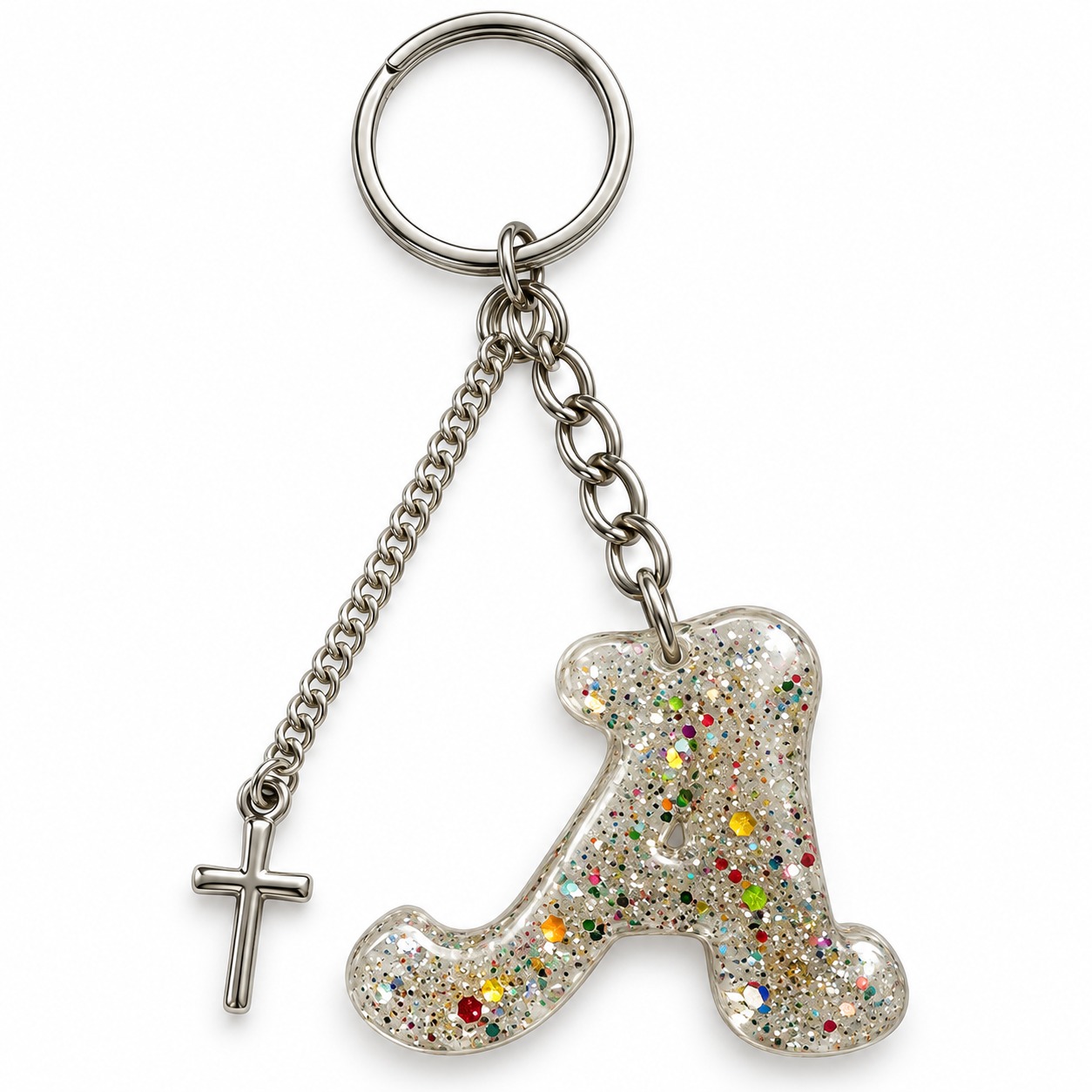 Alphabet Epoxy Resin Keychain