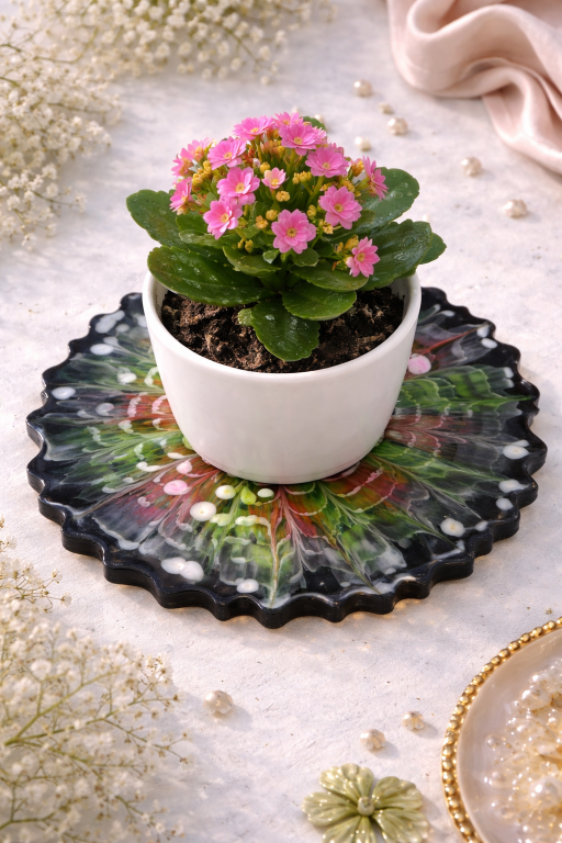 RESIN FLOWER POT COASTER