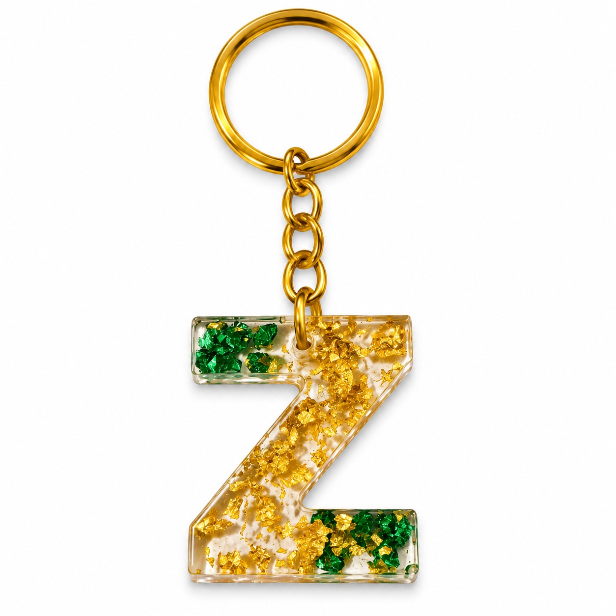Alphabet Epoxy Resin Keychain