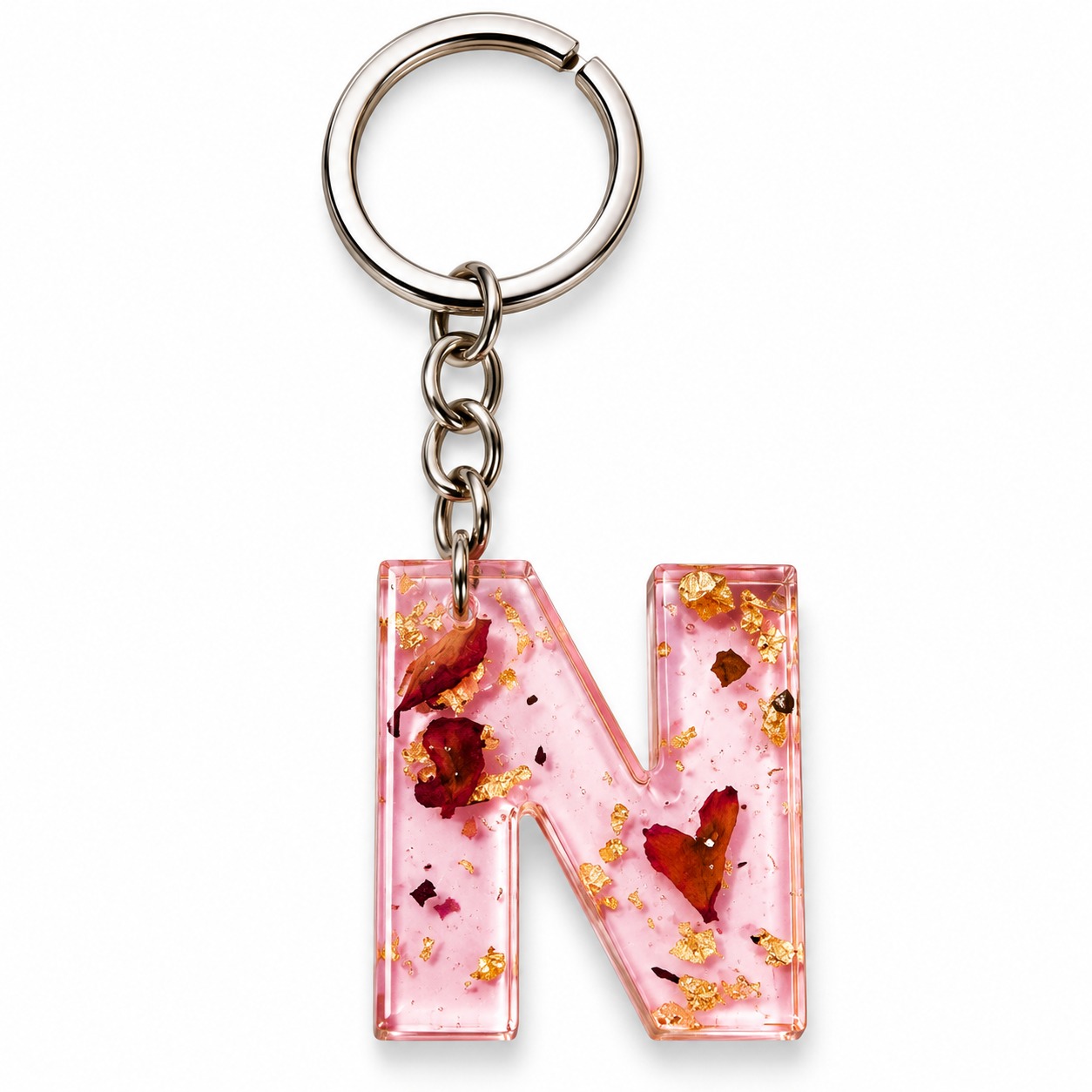 Alphabet Epoxy Resin Keychain