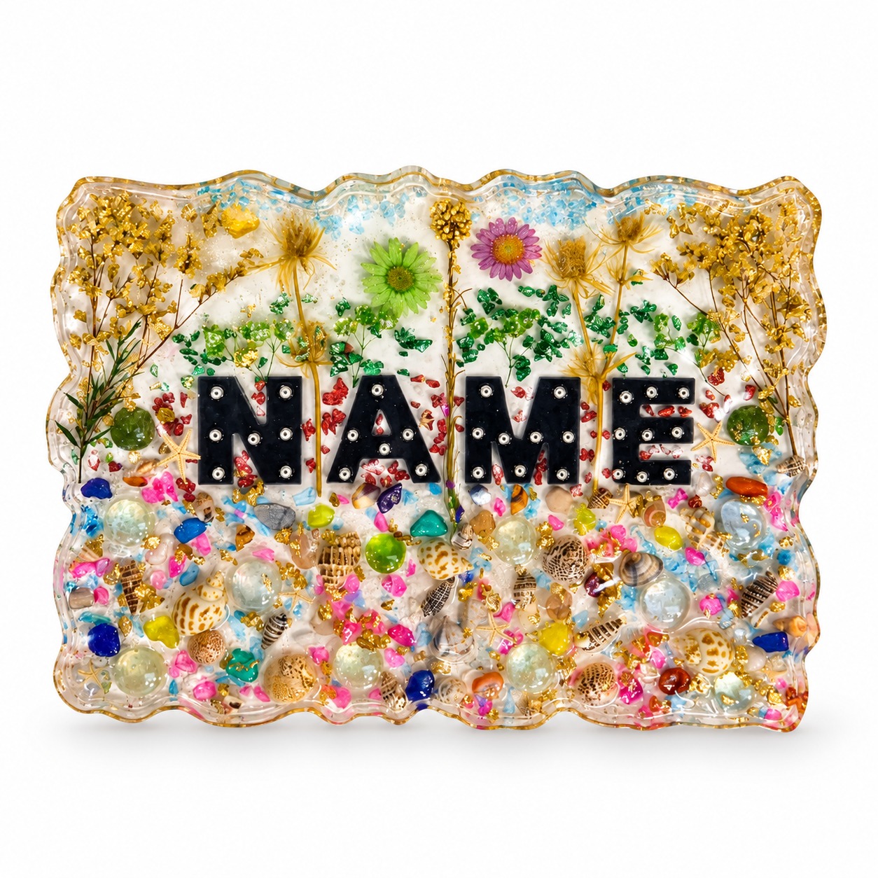 Handmade Personalized Resin Name Plate