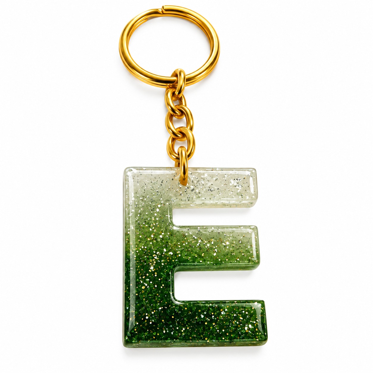 Alphabet Epoxy Resin Keychain