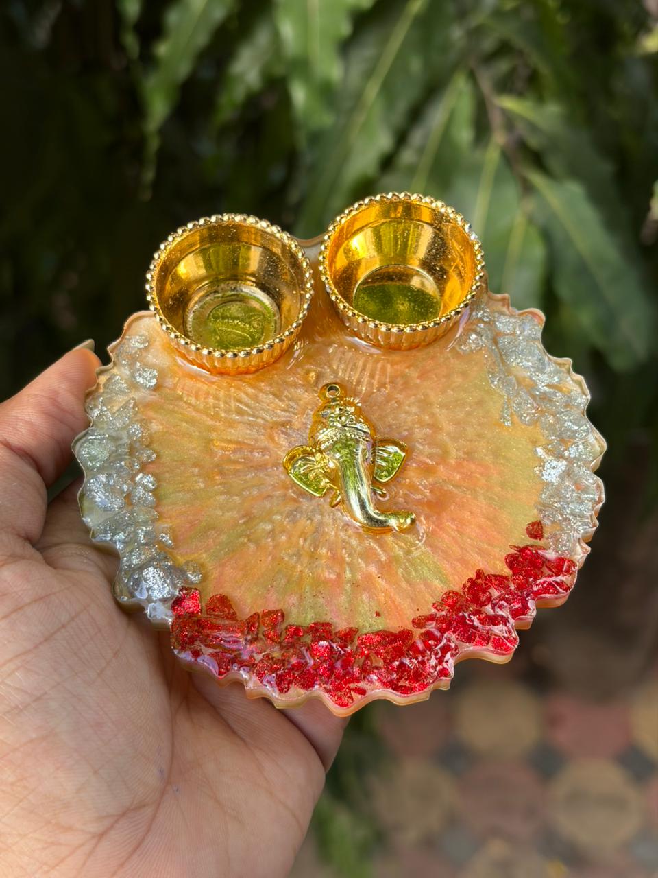Resin Mini Pooja Thali 