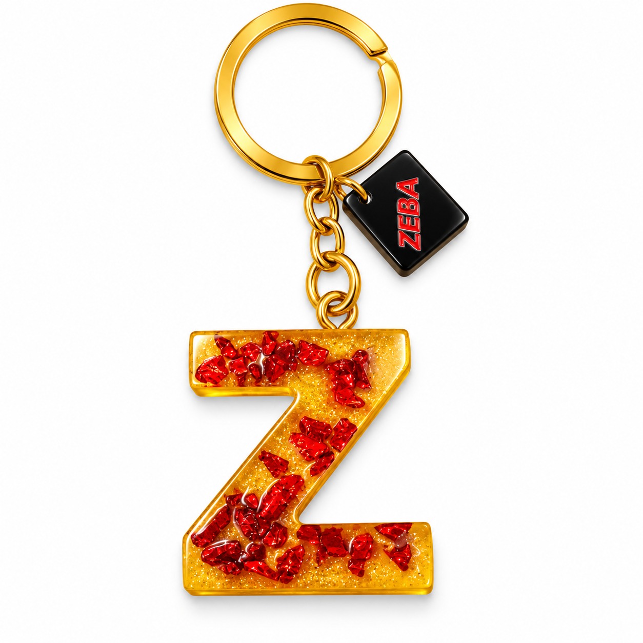 Alphabet Epoxy Resin Keychain