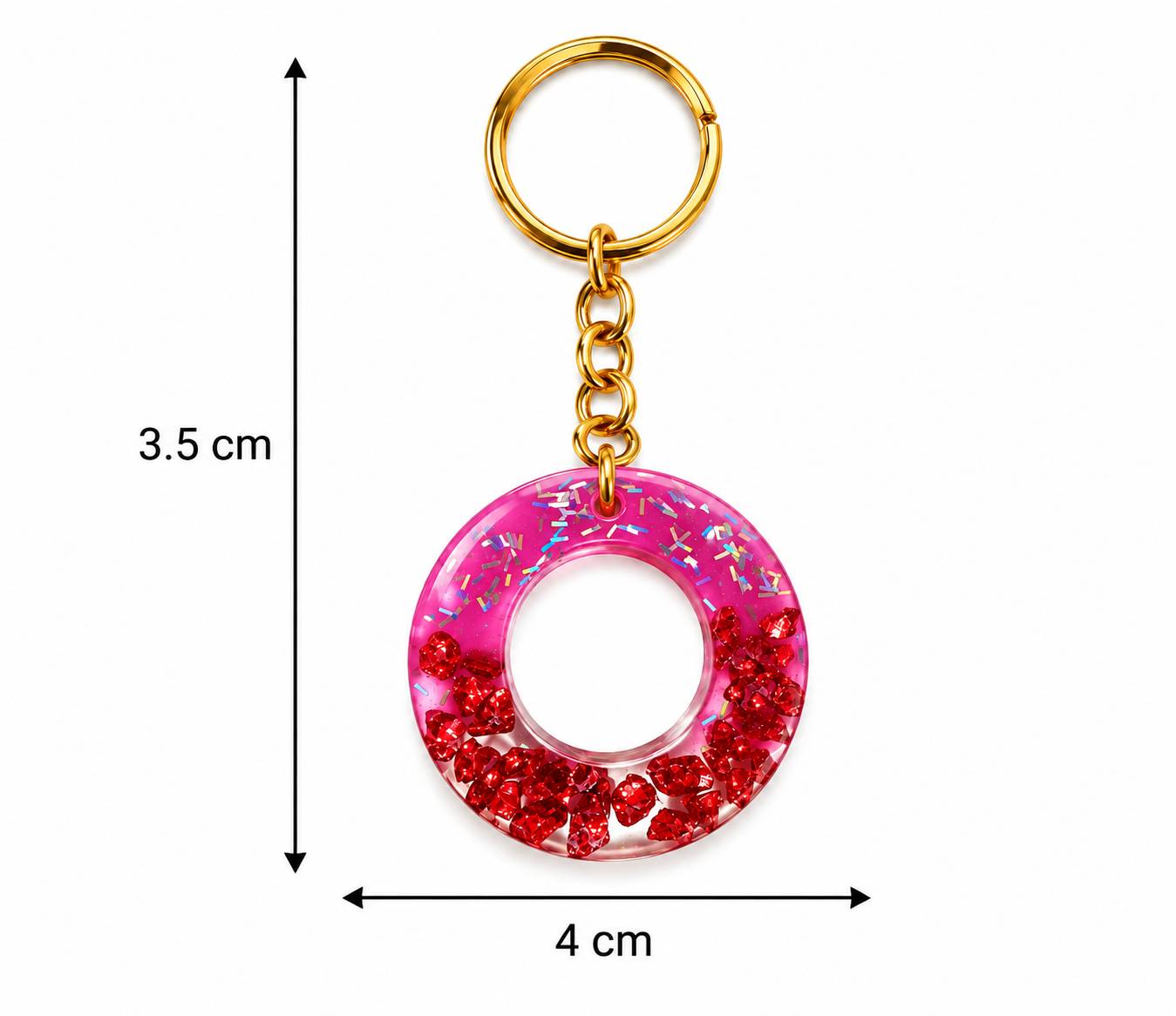Alphabet Epoxy Resin Keychain