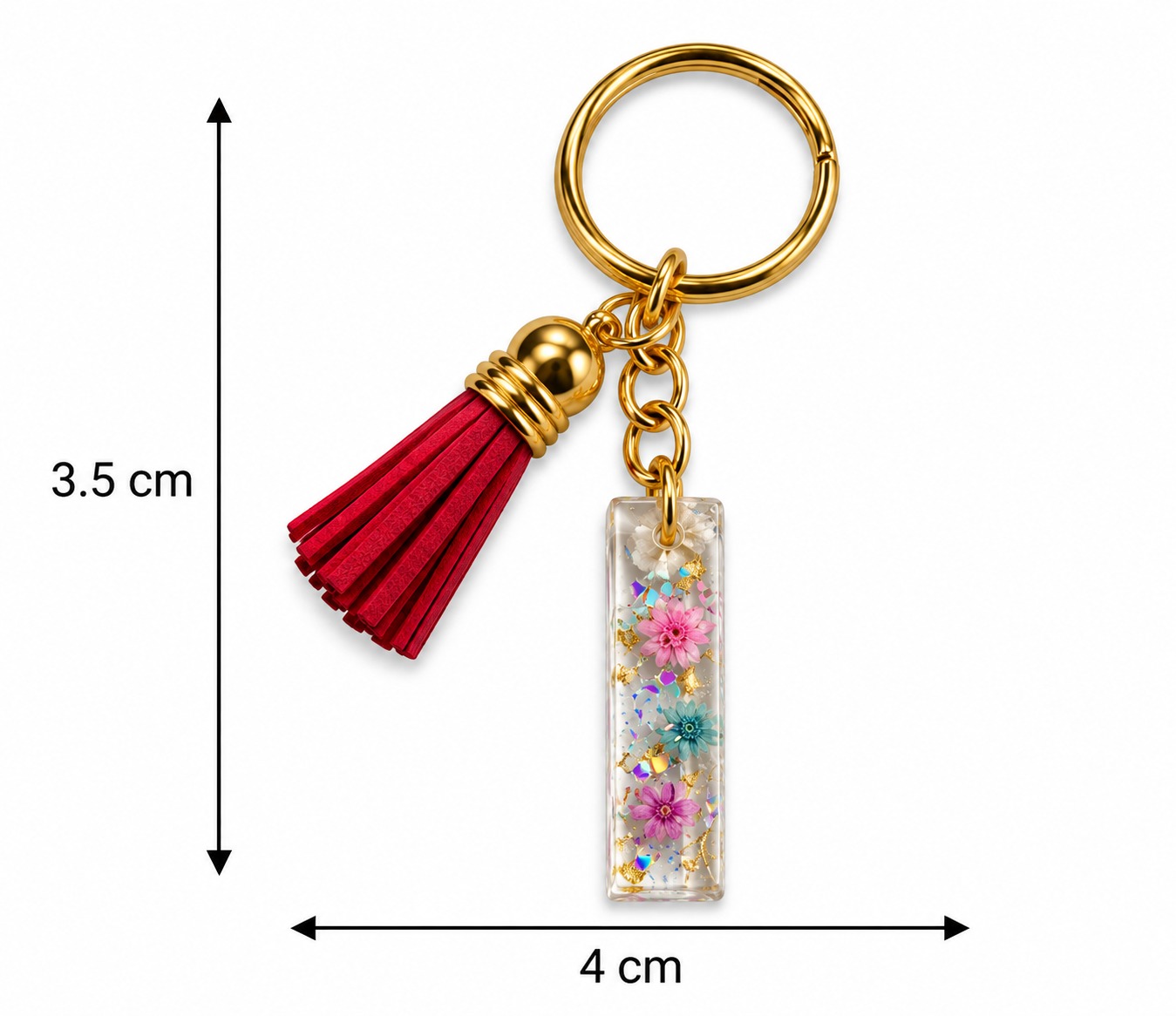 Alphabet Epoxy Resin Keychain