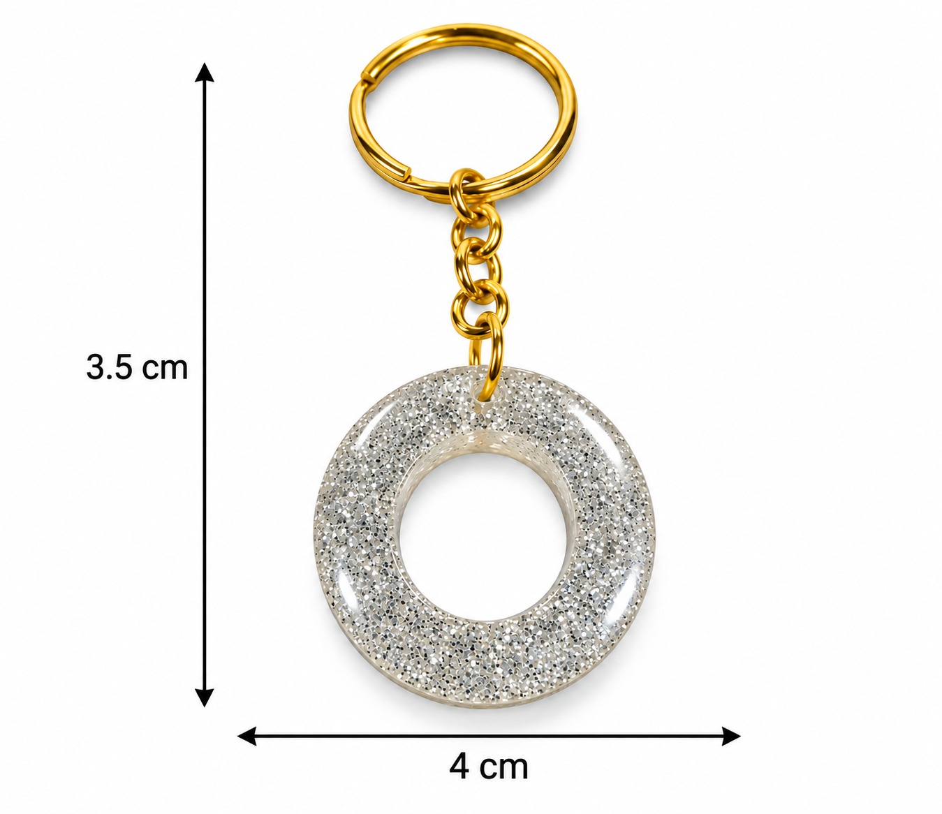 Alphabet Epoxy Resin Keychain