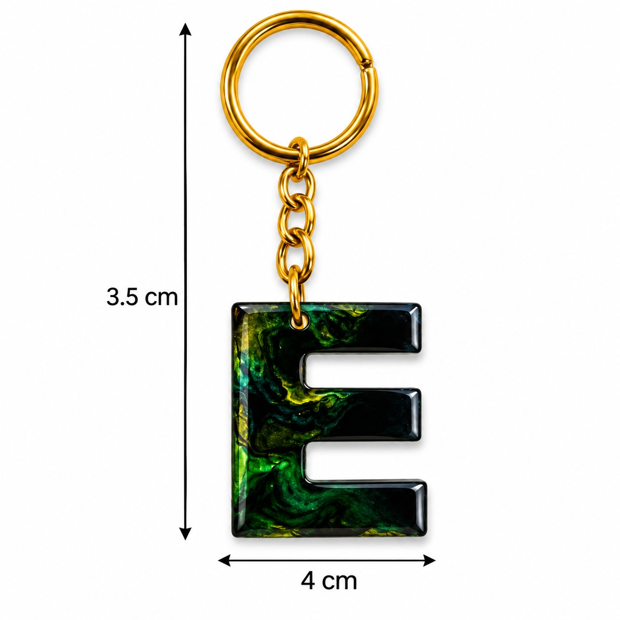 Alphabet Epoxy Resin Keychain