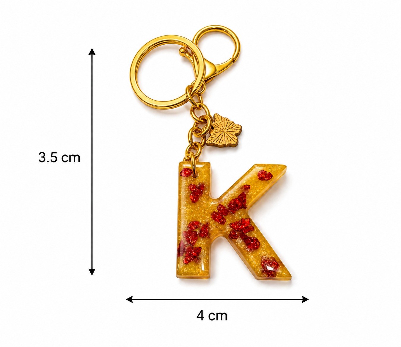 Alphabet Epoxy Resin Keychain