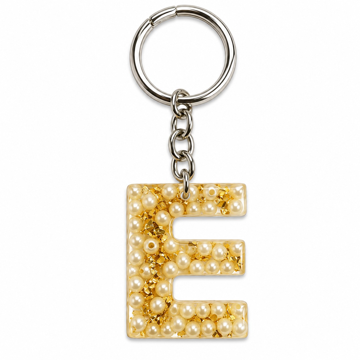 Alphabet Epoxy Resin Keychain