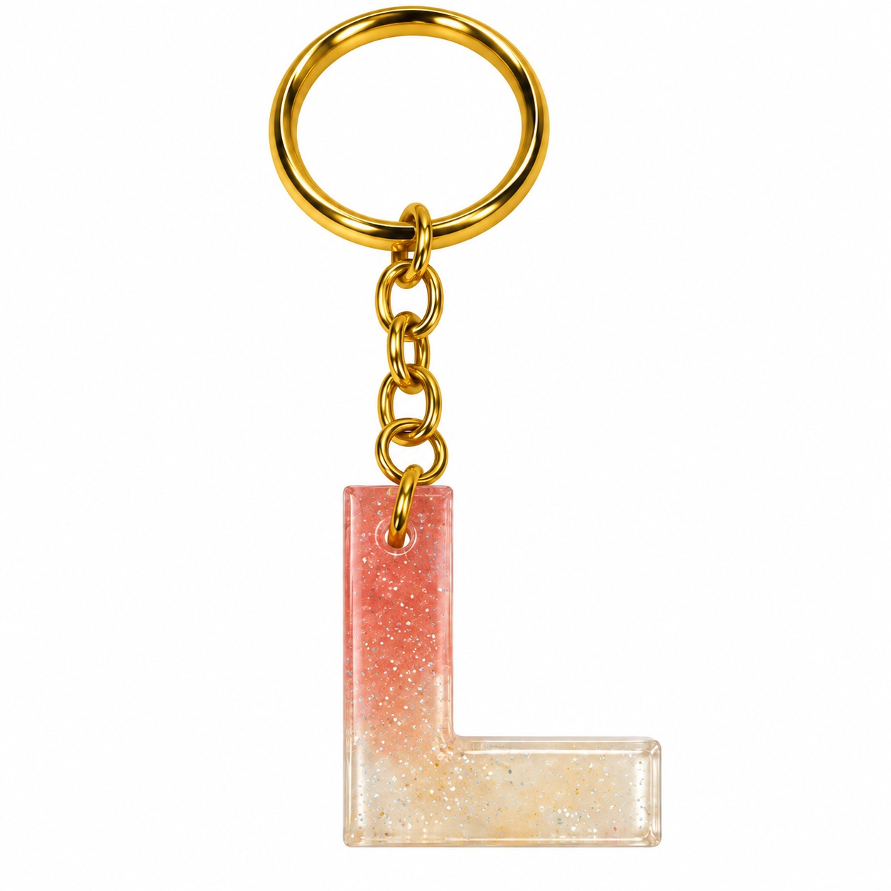 Alphabet Epoxy Resin Keychain