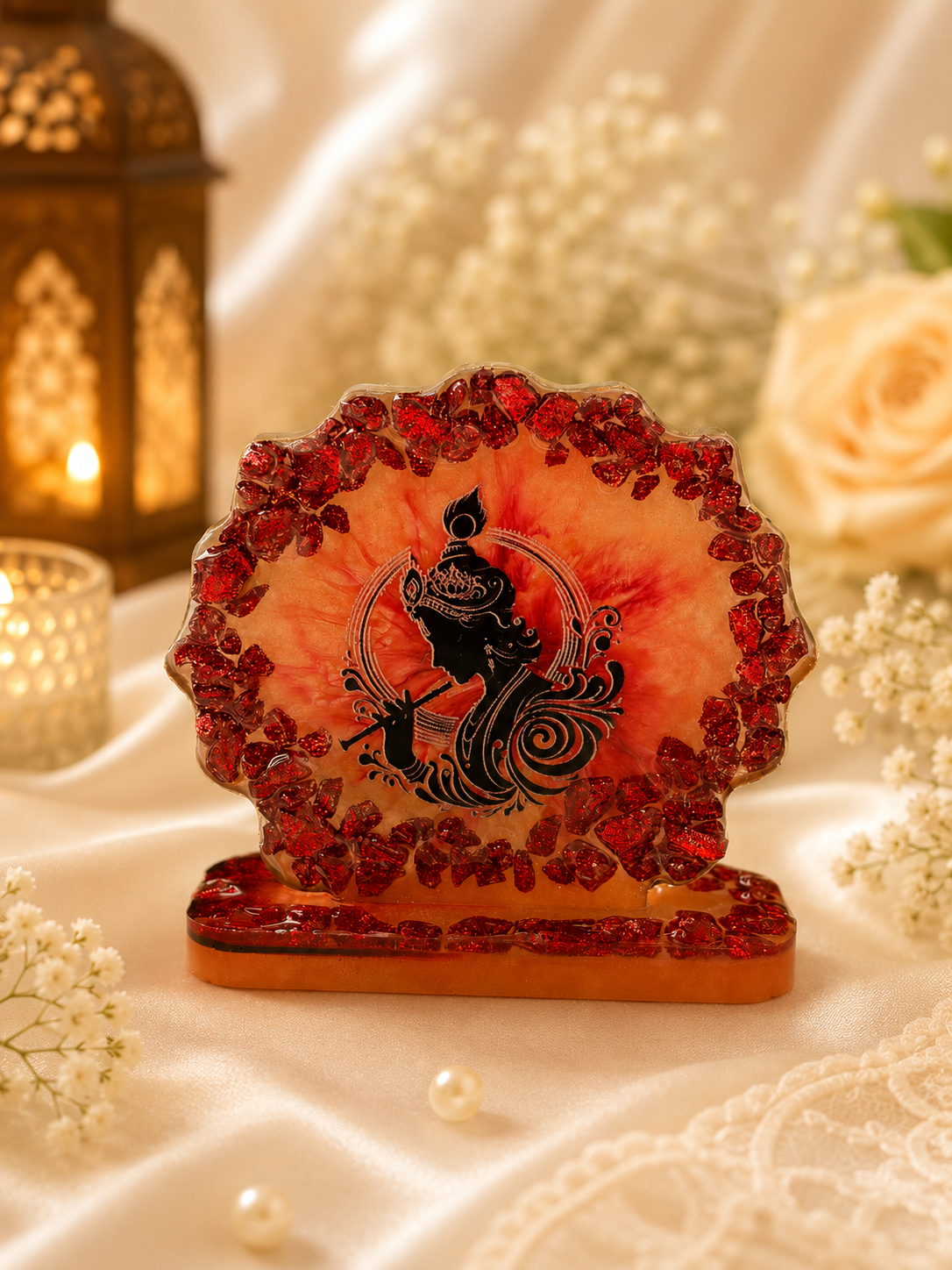 Luxury Resin Krishna Standy Frame 