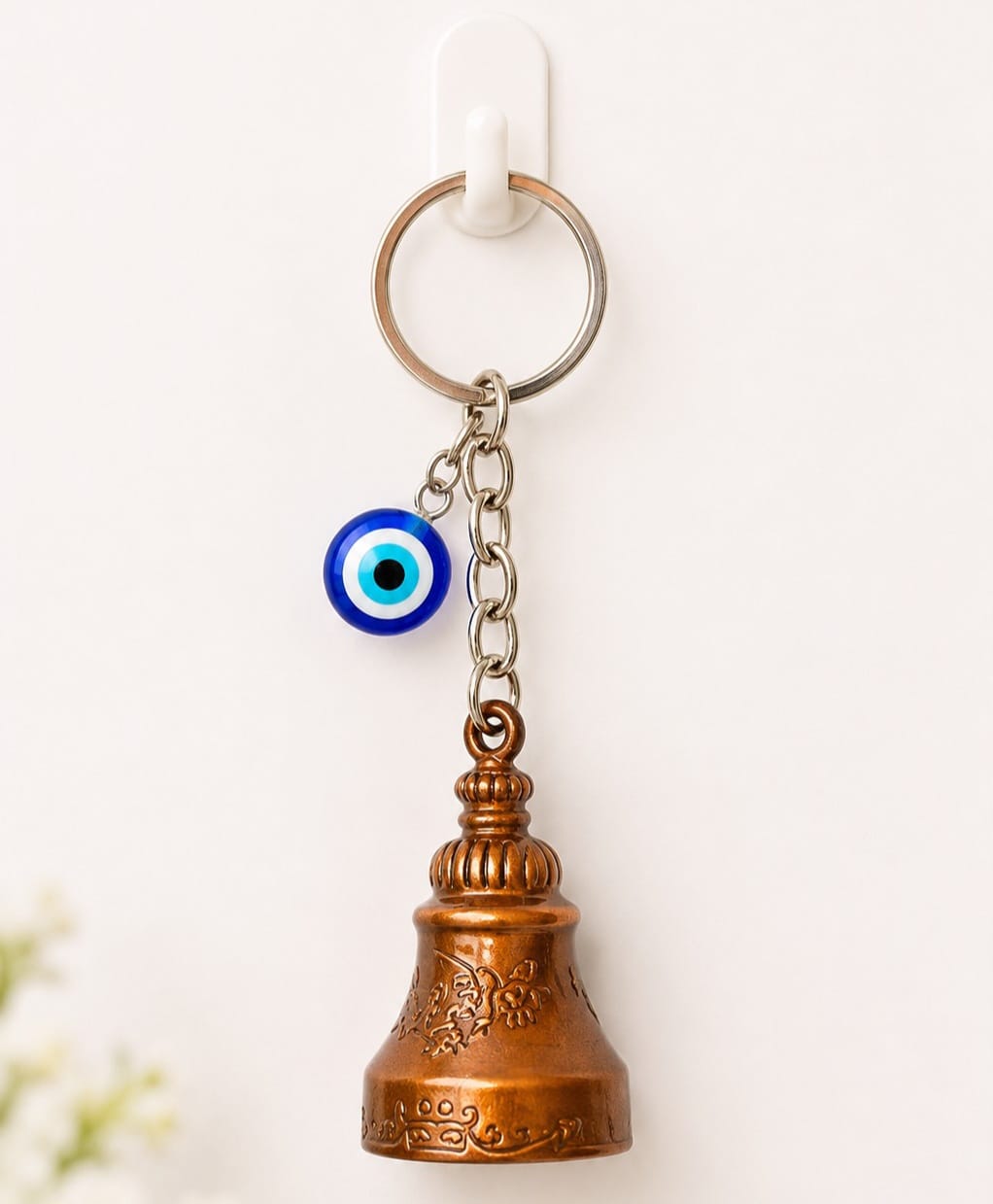 Lucky Bell Evil-Eye Charm Keychain ????