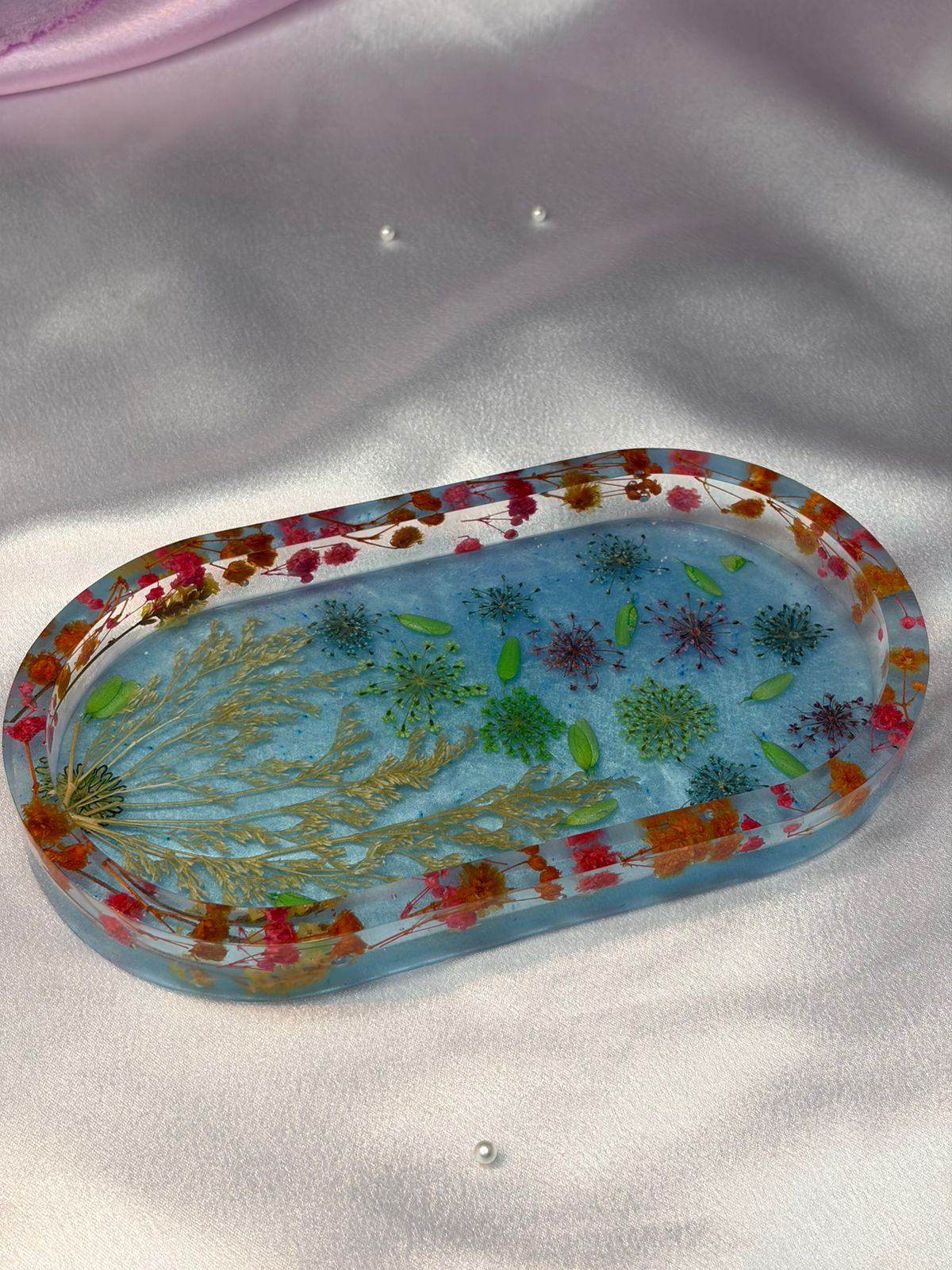 Blue Garden Trinket Tray