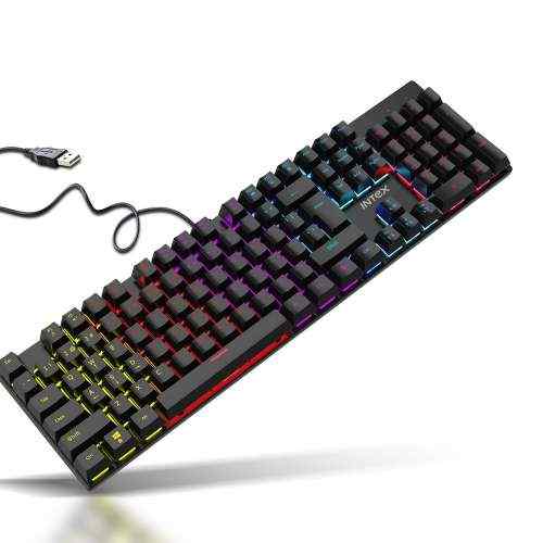 Intex Caliber IT-KB335 Mechanical Wired Keyboard - RGB Backlighting, Durable Build, High-Precision Keys, Gaming & Office Use (Black)