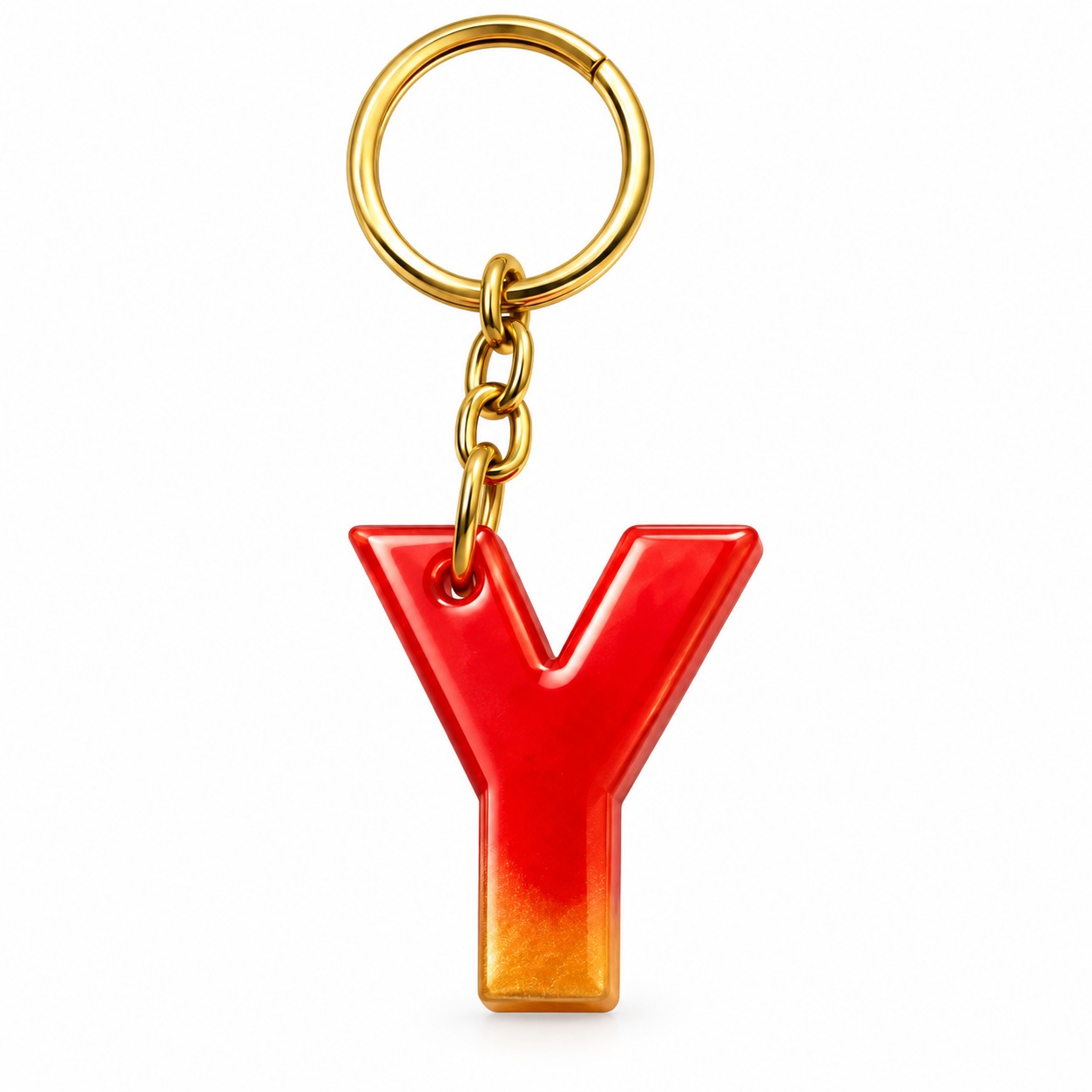 Alphabet Epoxy Resin Keychain