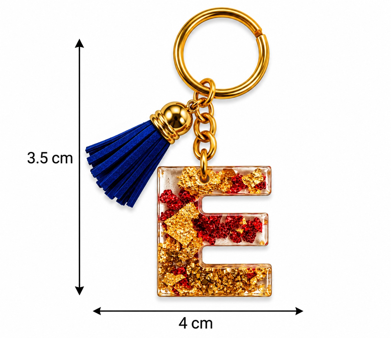 Alphabet Epoxy Resin Keychain