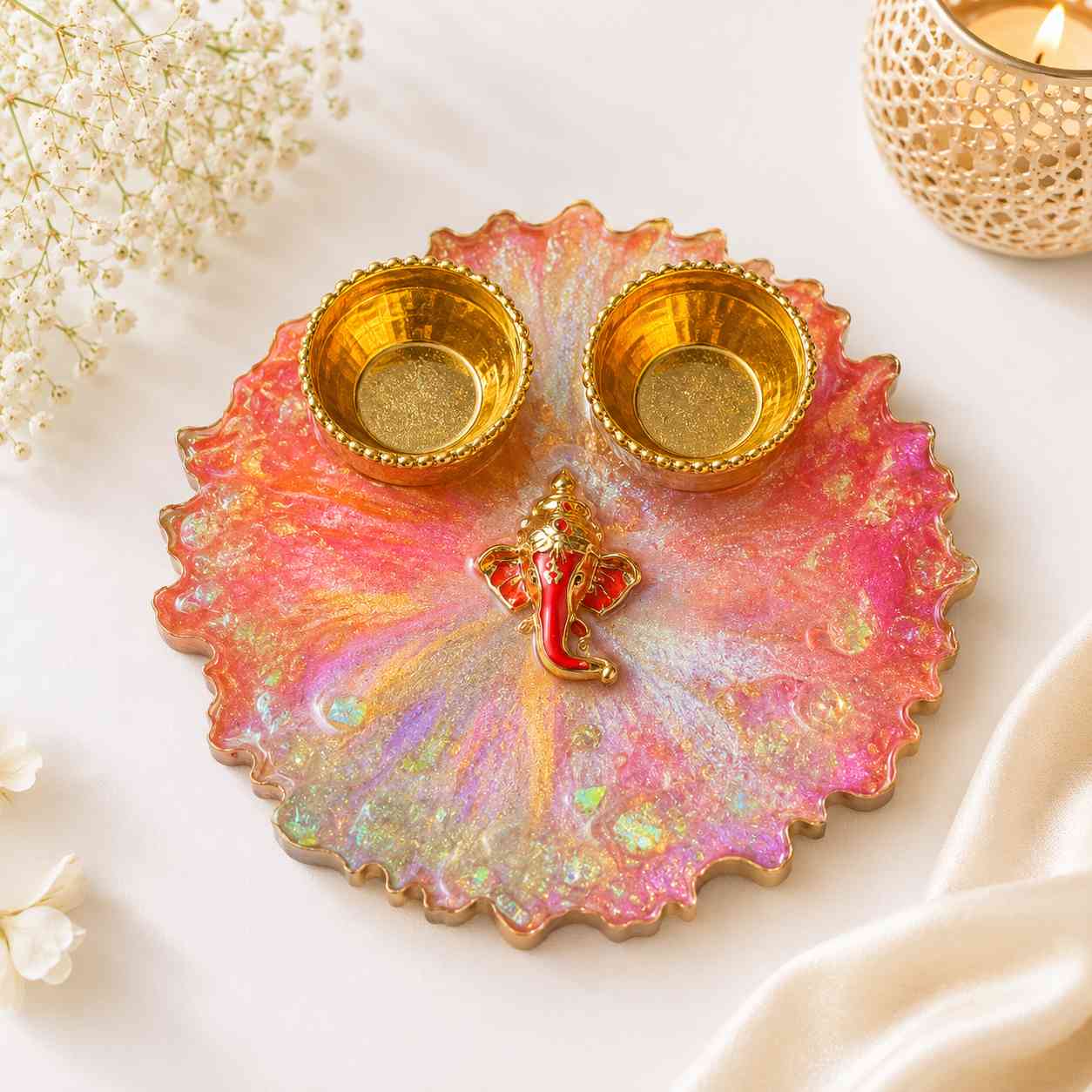 Resin Mini Pooja Thali 