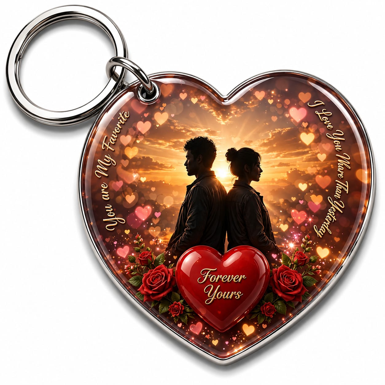 Heart shap Photo Keychain ( ACRYLIC )