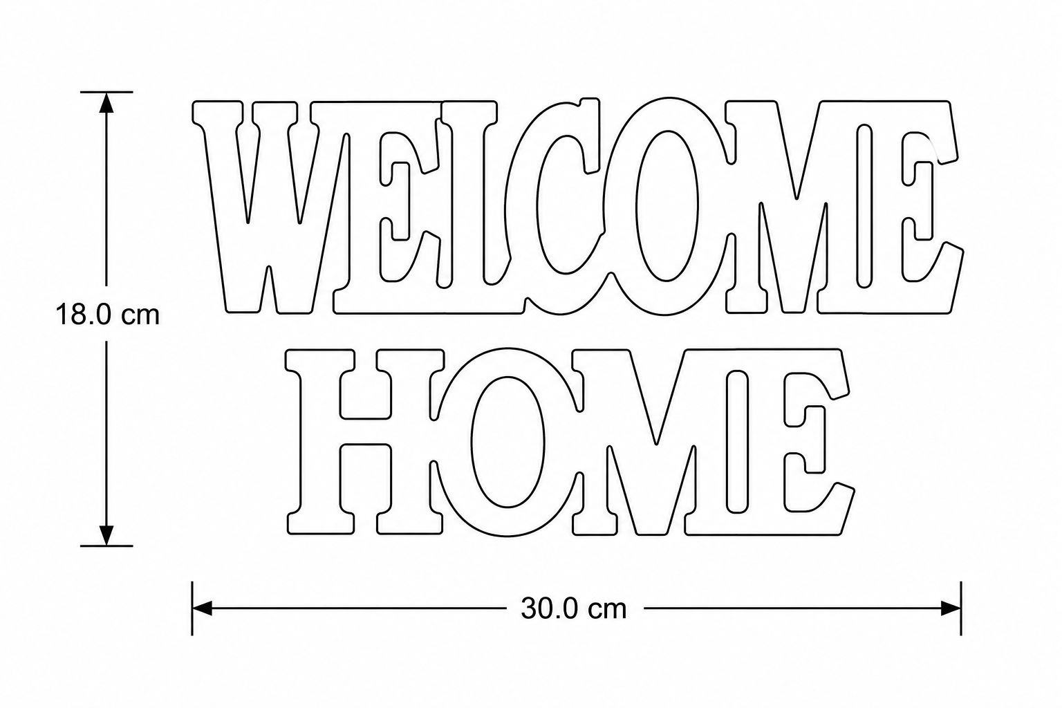 Luxury Resin HOME Door Sign