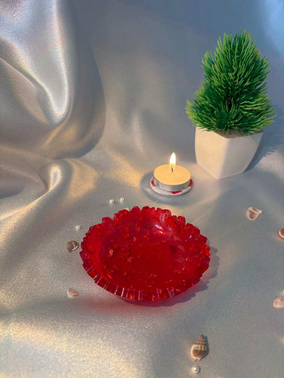 Luxury Ruby Resin Mini Bowl