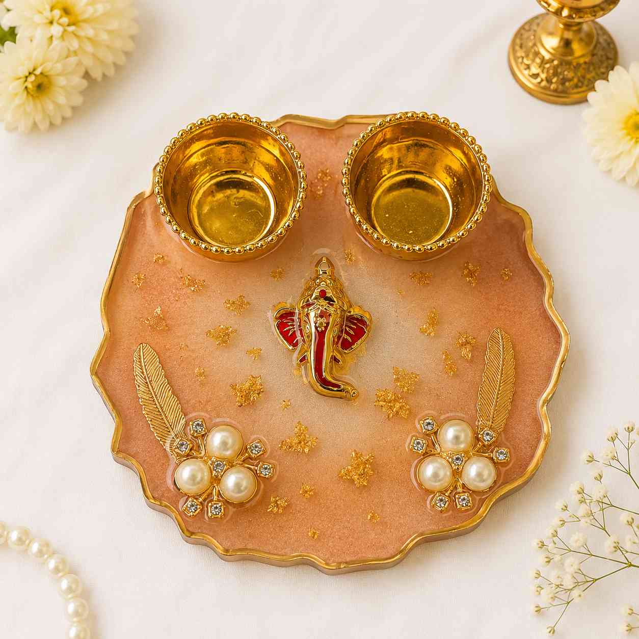 Resin Mini Pooja Thali 