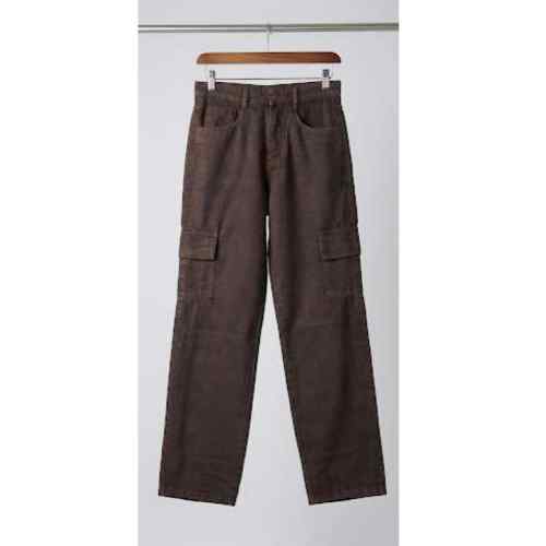 Dark Brown Straight-Leg Jeans