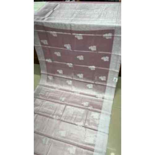 Blush Mauve Silver Zari Silk Saree