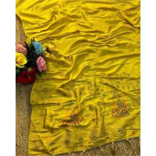 Mustard Yellow Stunning Zari Saree!