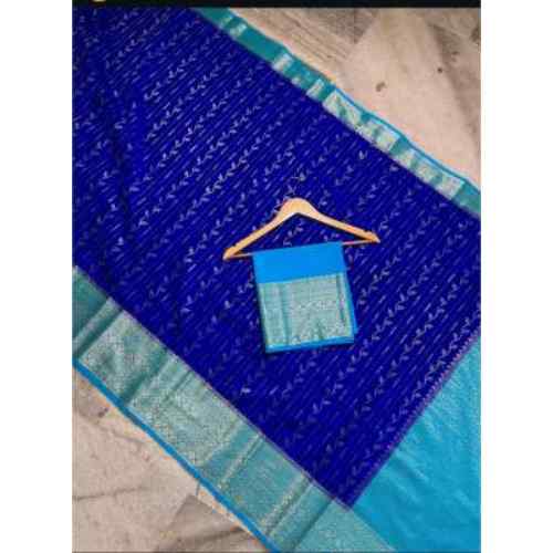 Royal Blue Zari Border Saree