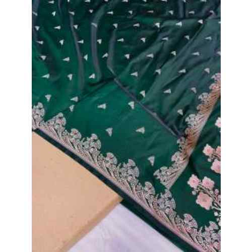 Deep Sea Green Banarasi Alfie Saree