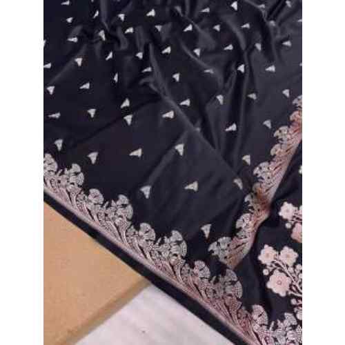 Smoky Steel Grey Banarasi Alfie Saree