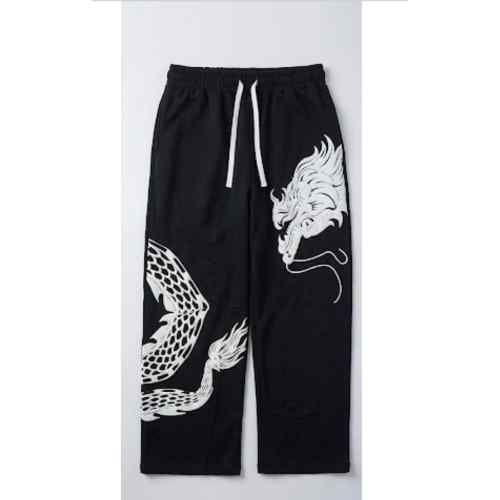 Black Street Art Printed Sweat Pants