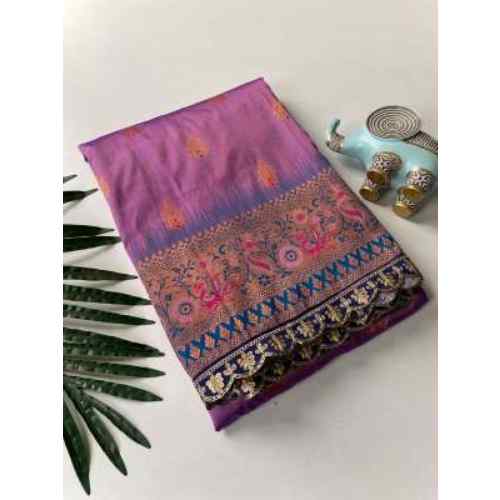 Magenta Pink & Gold Paithani Silk Saree