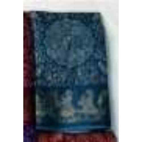 Peacock Blue Dola Silk Saree