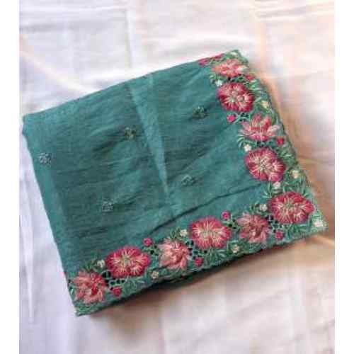 Teal Green Pure Crush Sarees