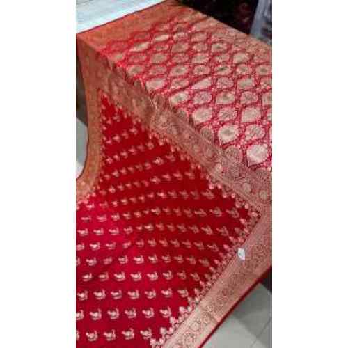 Ruby Red Bandhani Silk Saree Collection