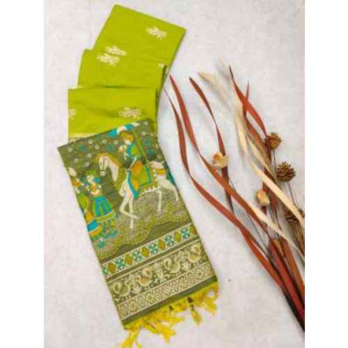 Parrot Green / Apple Green saree