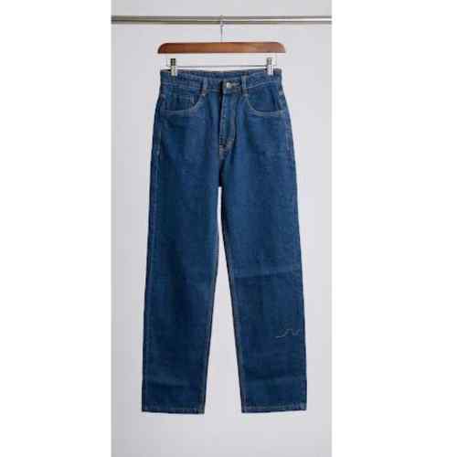 Dark Blue Straight Denim Jeans