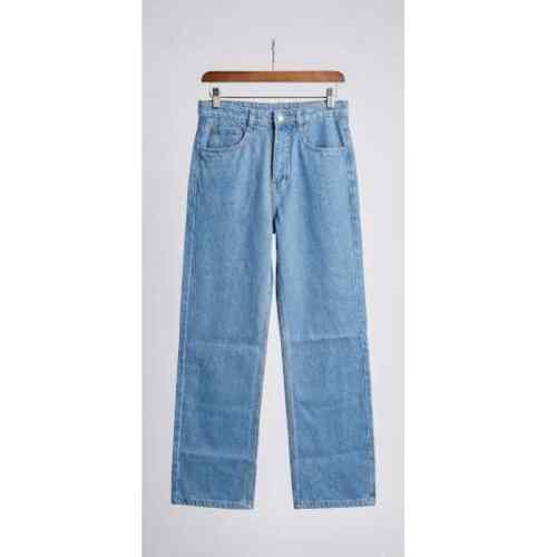 Light Wash Straight Denim Jeans