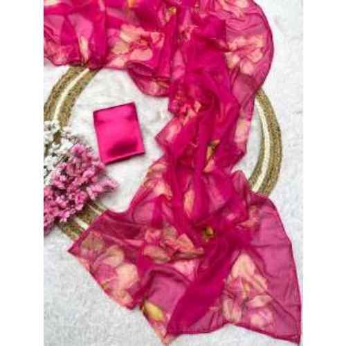 Rose Glamour Organza Saree