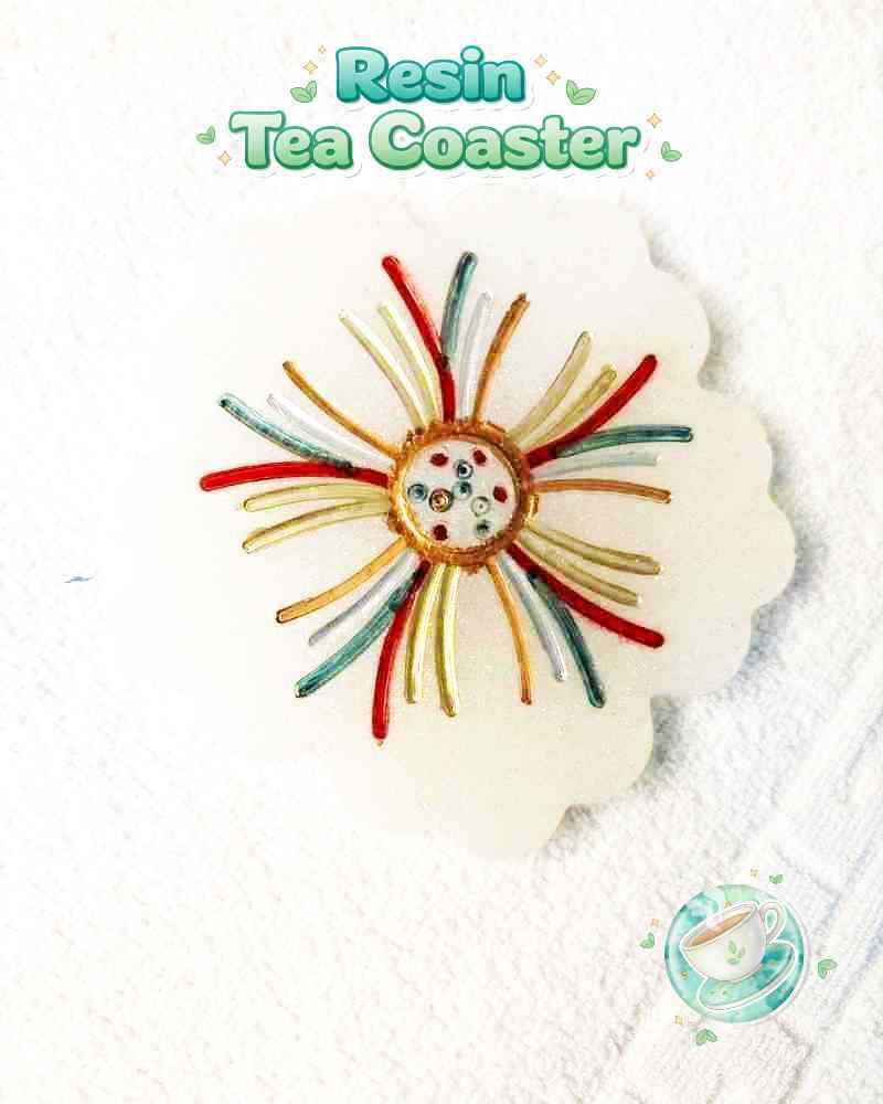 Resin Luxury Tea Coaster (6 Pcs)