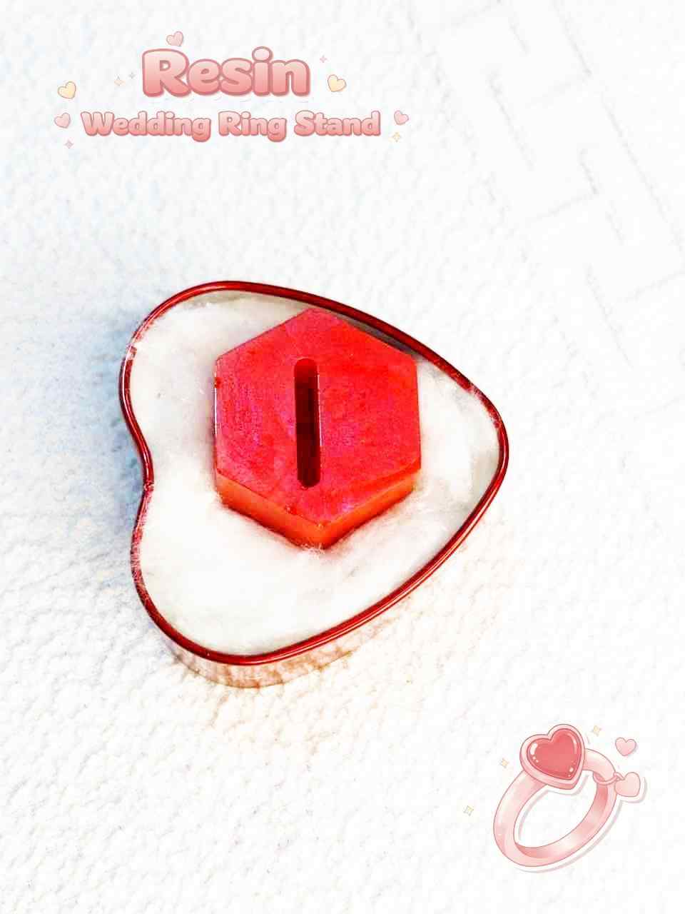 Resin Luxury Wedding Ring Stand