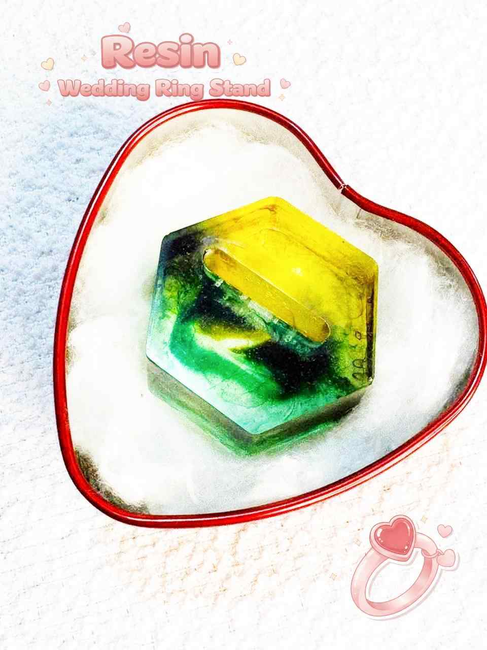 Resin Luxury Wedding Ring Stand