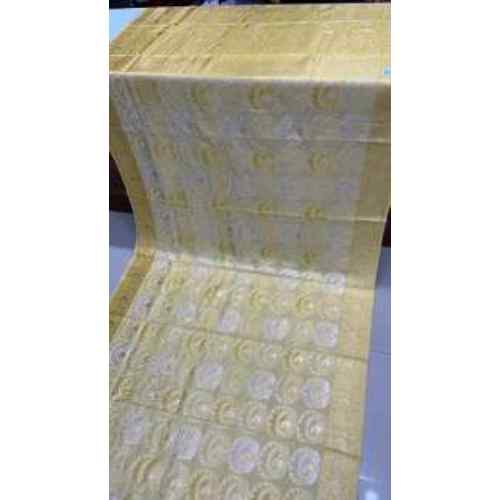Ivory Gold Bloom Banarasi Silk Saree
